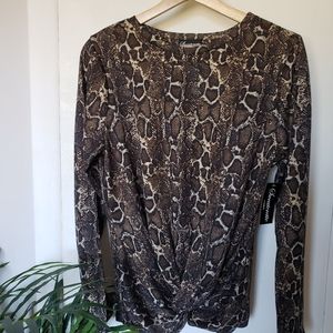 Sweaterette/ Long Sleeve Snakeprint NWT